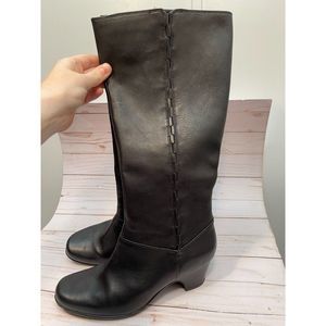 Clark's Artisan Cardy Leather size 11 #66445 tall boot Black